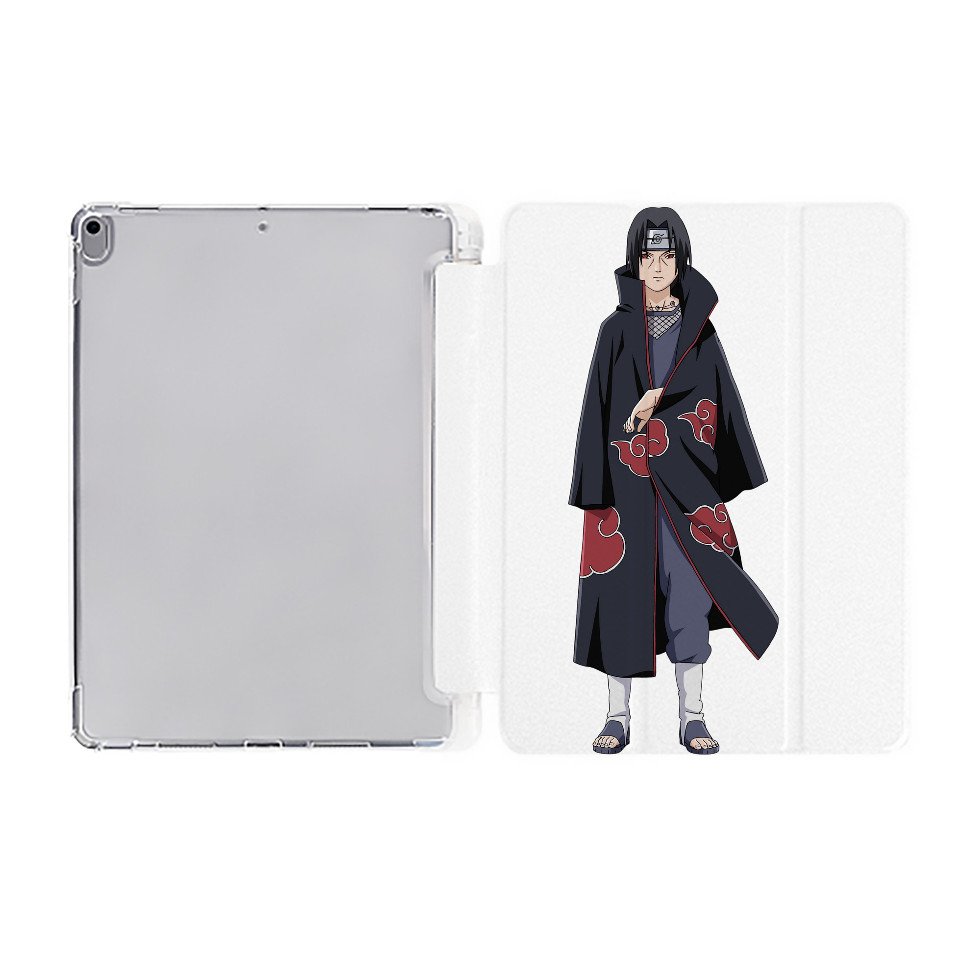 （画像用） NARUTO -ナルト- うちは イタチ Uchiha Itachi IPad ケース ペン収納付き 三つ折りスタンド PUレザー×シリコン 対応機種9.5/10.5/10.9インチ